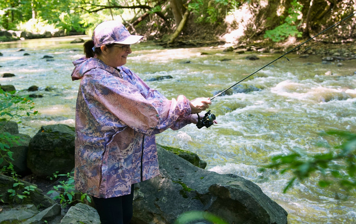 Brella Purple Rose Unisex Rain Jacket