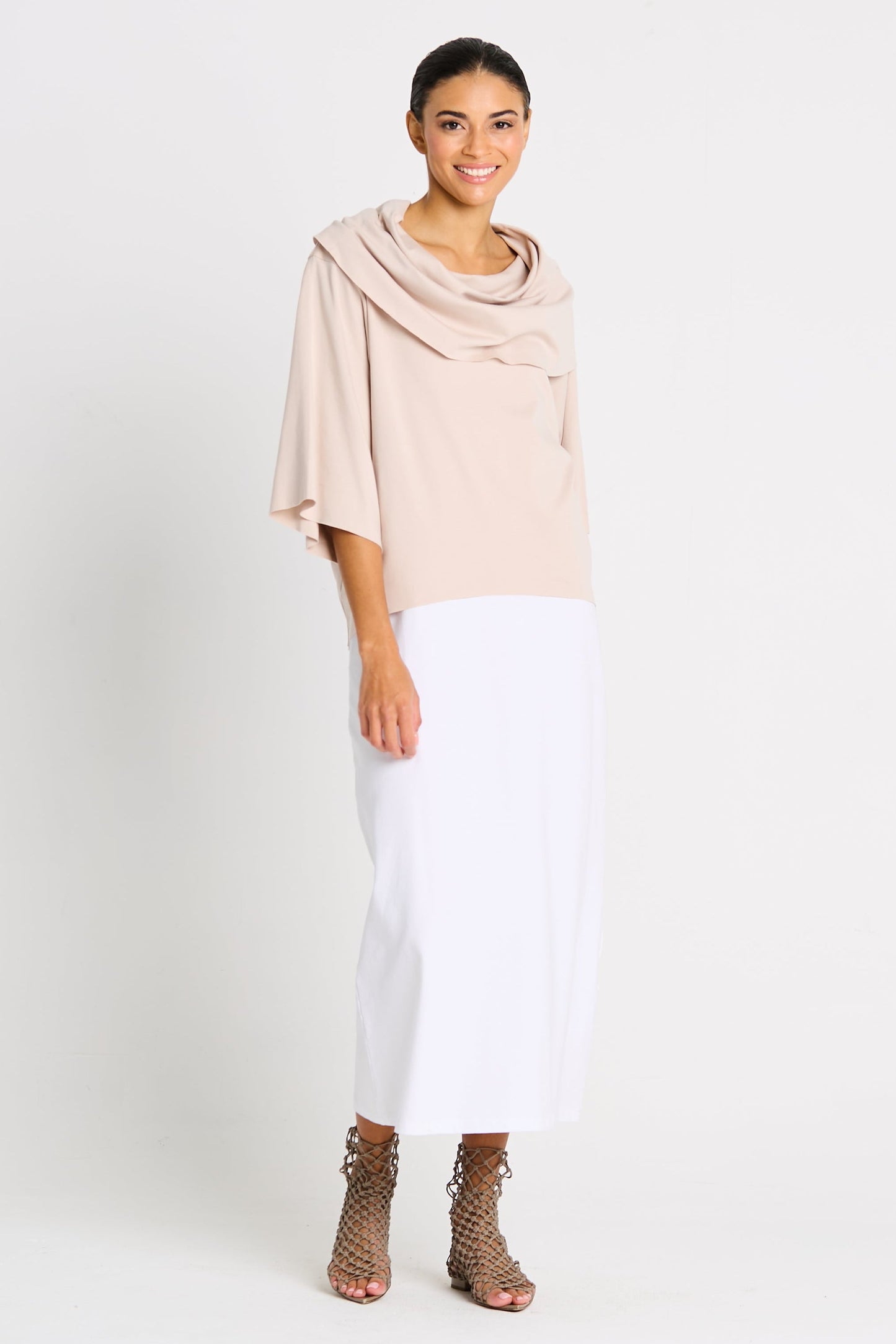 Pima Cotton Jackie O Top - Putty