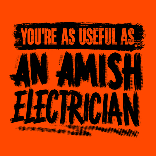 Amish Electrician - Long Sleeve Safety Yellow Hi-Vis T-Shirt