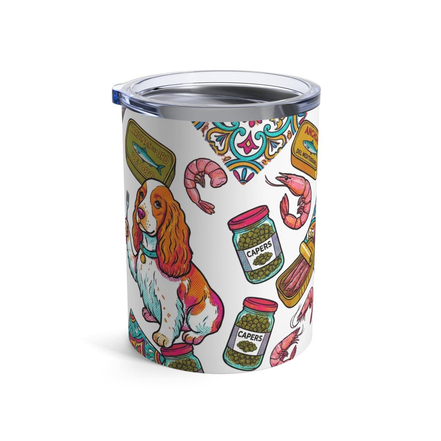 Tinned Fish Pups - Caper & Dill Delight 12oz Short Tumbler