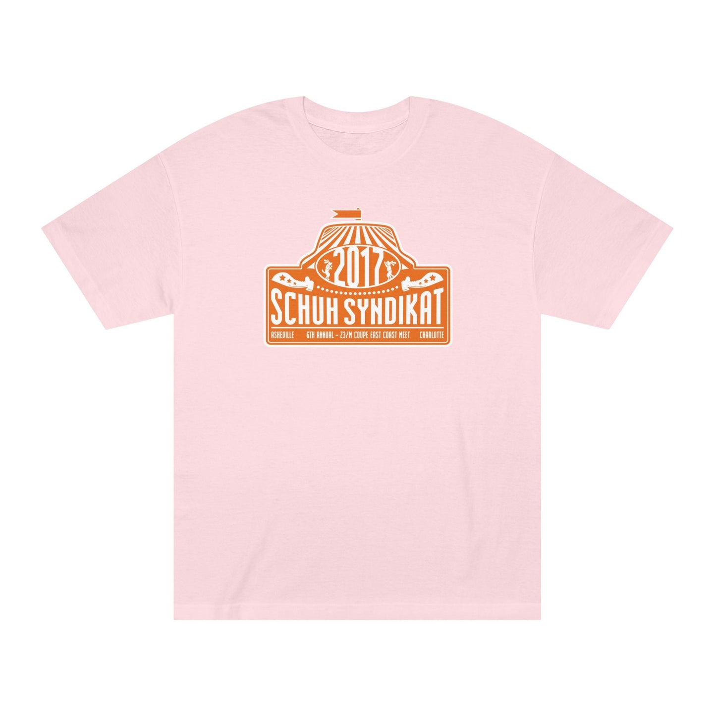 Schuh Syndikat "Rally Plate" Tee - Unisex American Apparel Classic T-Shirt
