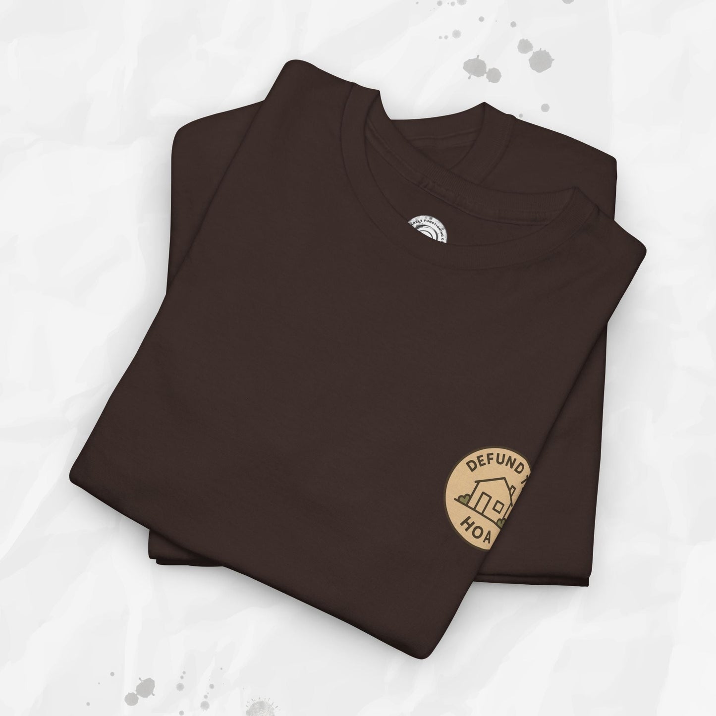 Defund the HOA – T-Shirt (Pocket Print)