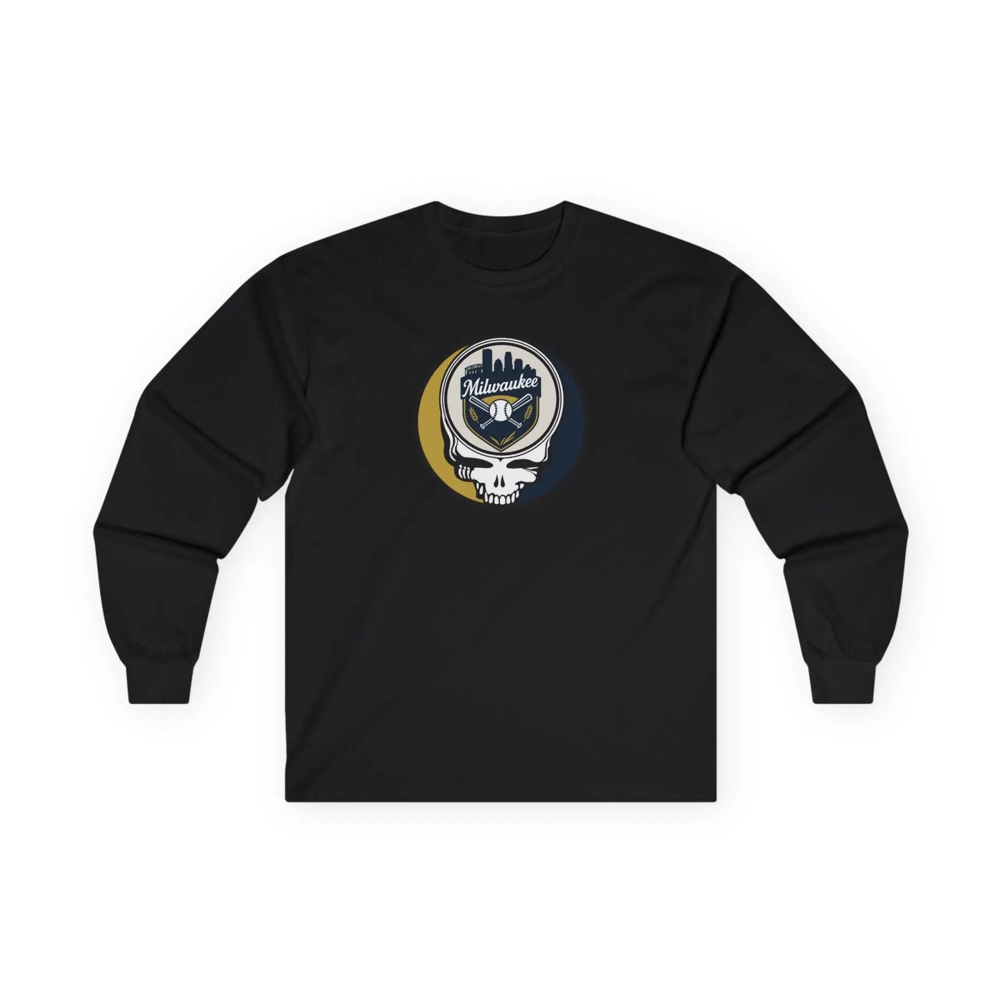 Milwaukee Brewers Original Stealie Grateful Dead Long Sleeve Shirt