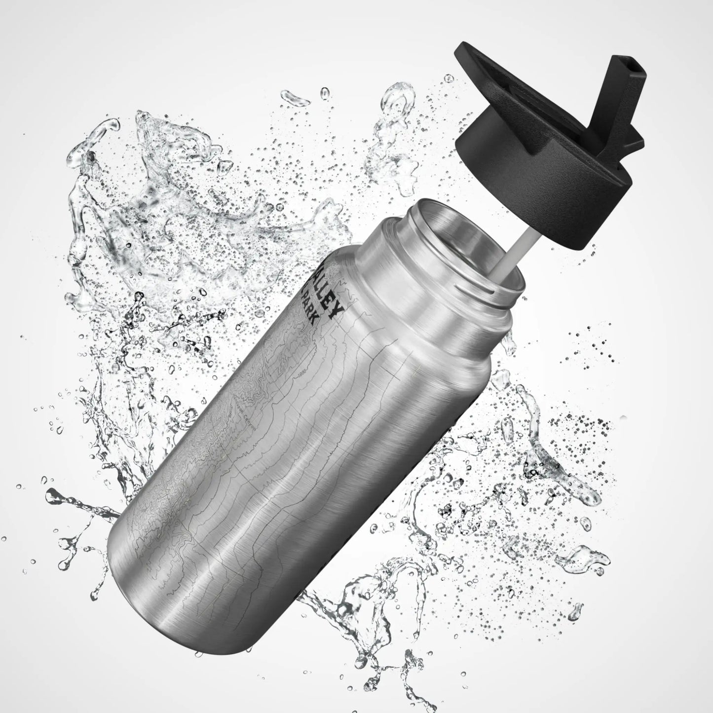 Death Valley Badwater Basin Topographic Insulated Water Bottle Tumbler
