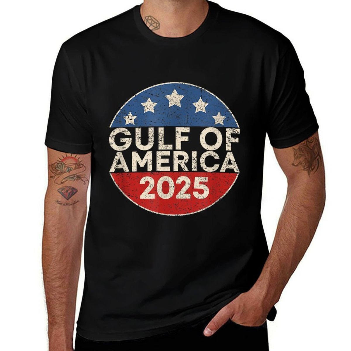 America Gulf Mexico - Gulf Of USA America 2025 Retro Button Stretchy T-Shirt