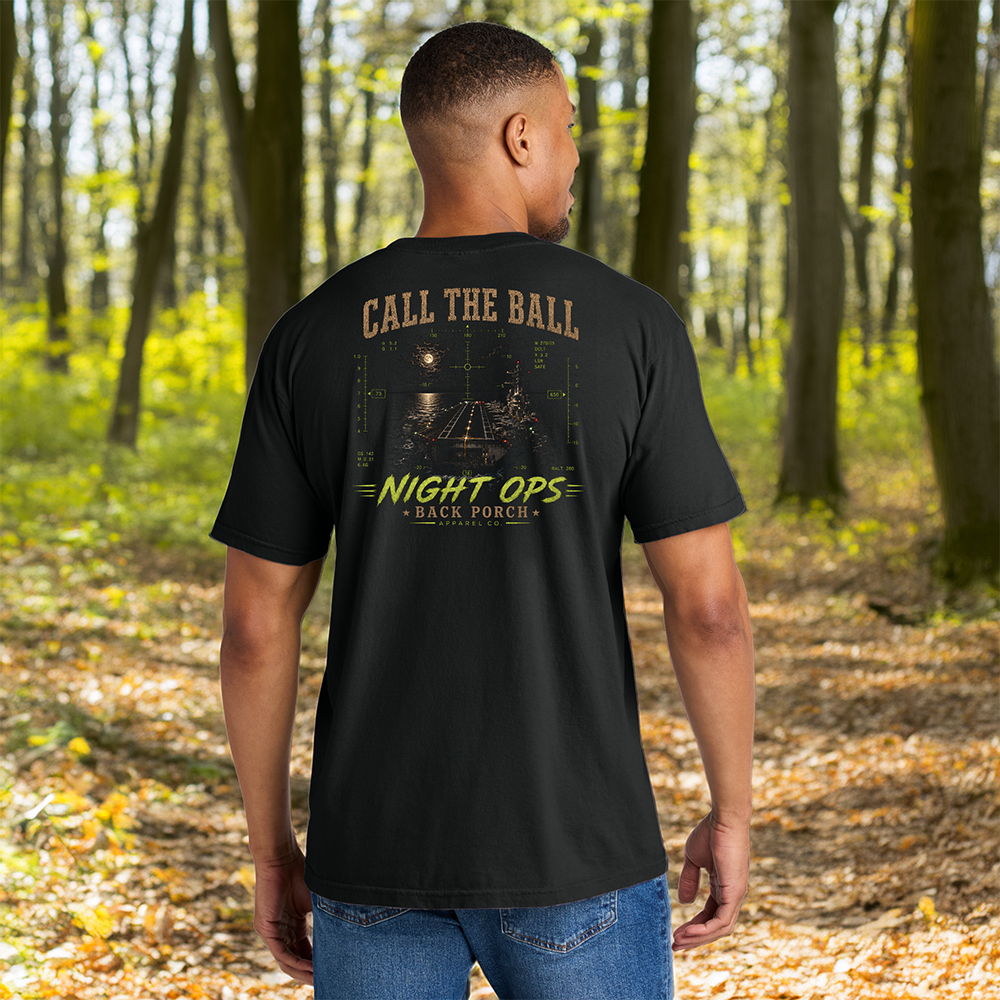 Call the Ball Night Ops Comfort Colors Black Navy Carrier T-Shirt