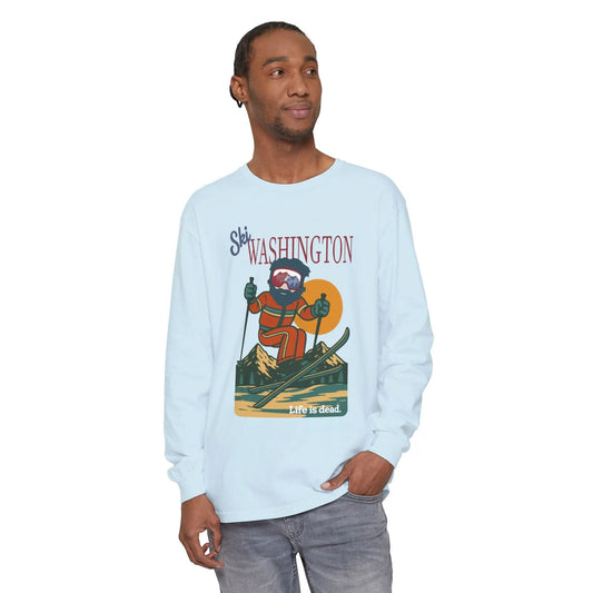 Ski Washington - Life is dead.® Mountain Collection Garment-Dyed Long Sleeve T-Shirt