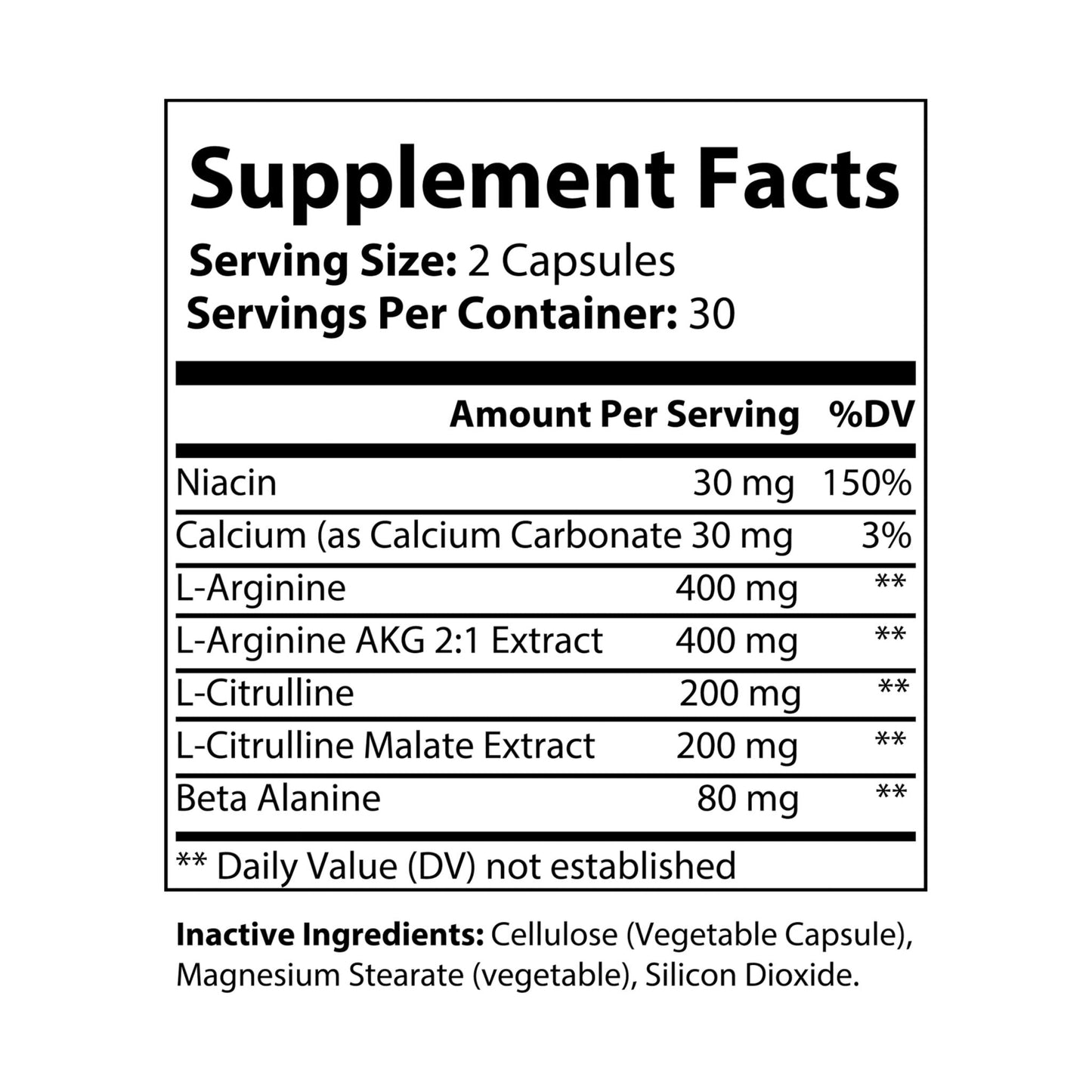 L-Arginine Supplement (60 Capsules) - "Memento Mori"
