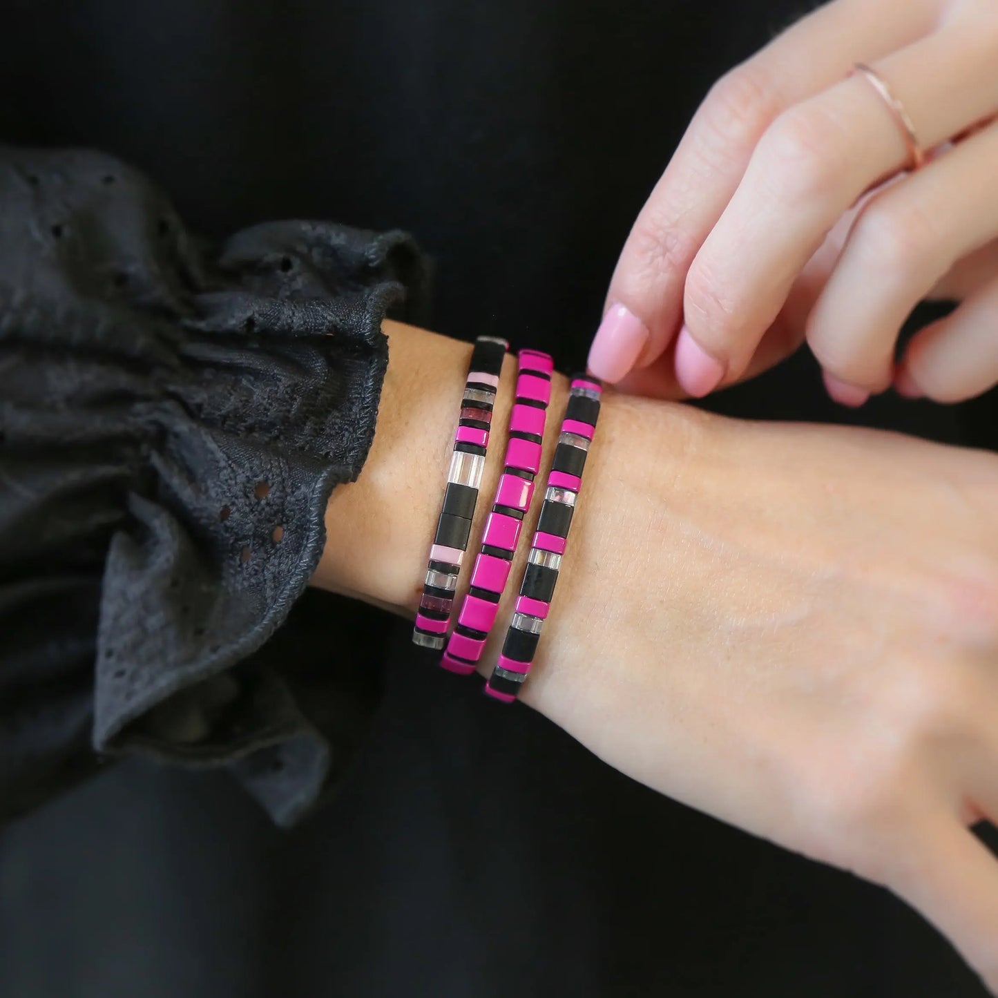 NEW YORK - 3 Tila Bead Bracelet Stack Mack & Rex