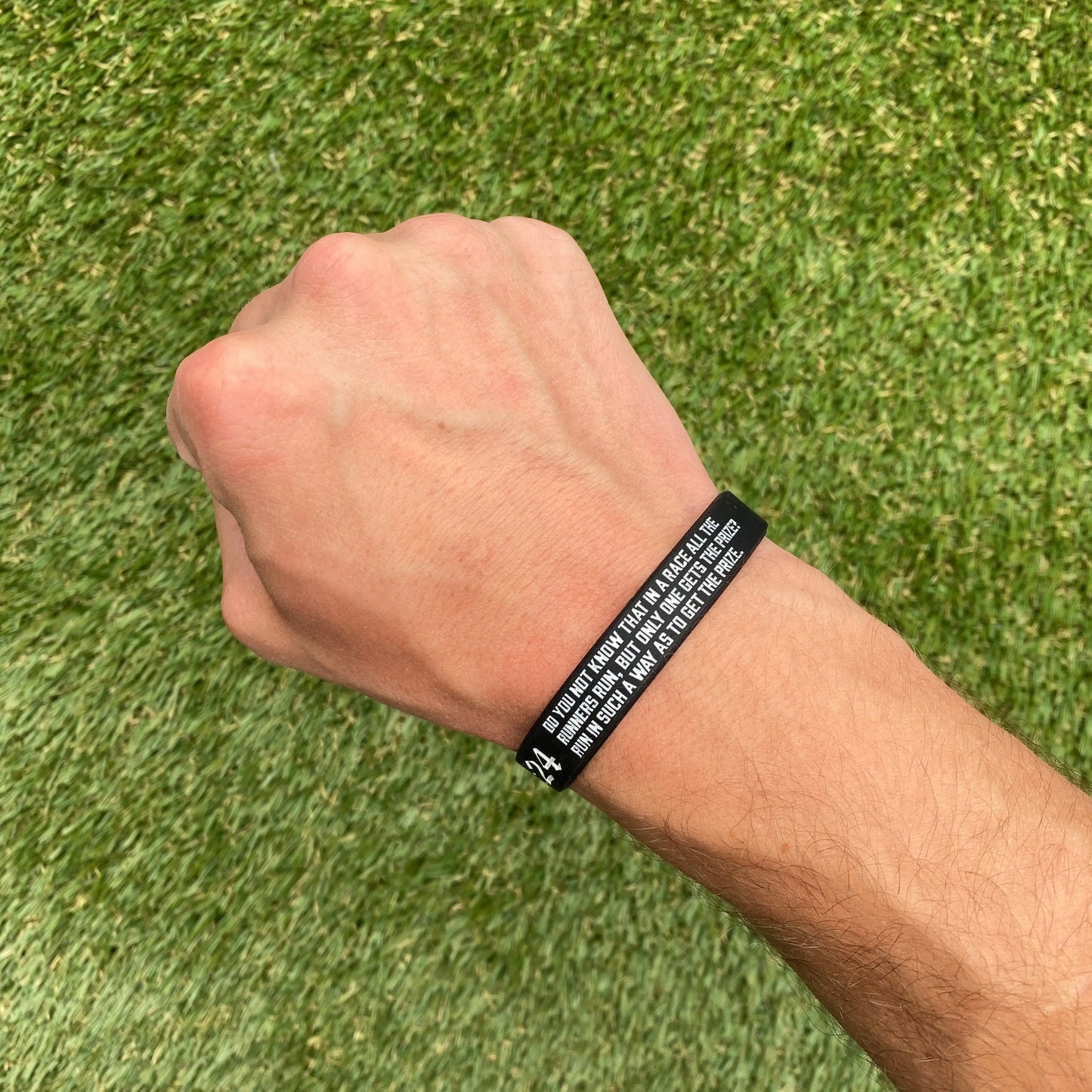 1 Corinthians 9:24 Wristband Elite Athletic Gear