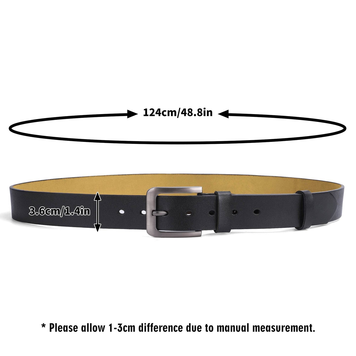 Black Engraved Leather Belt - Memento Mori - Live with Intention, Gratitude, and Purpose