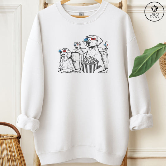 3-D Glasses Movie Dogs Cinema Sweatshirt