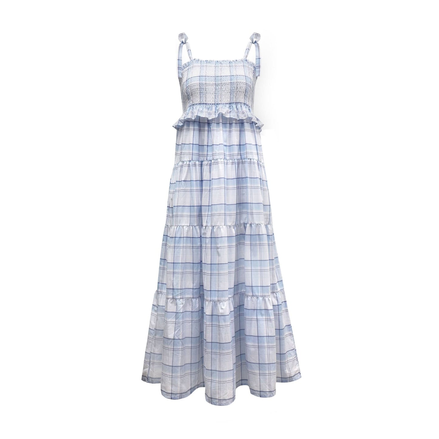 Smocked Tiered Organic Dress