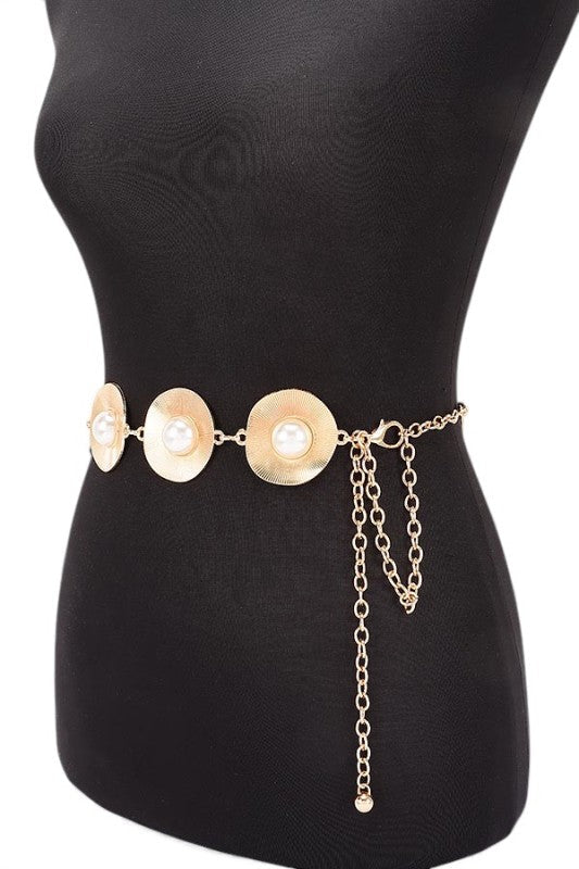 Pearl Studs Iconic Chain Belt