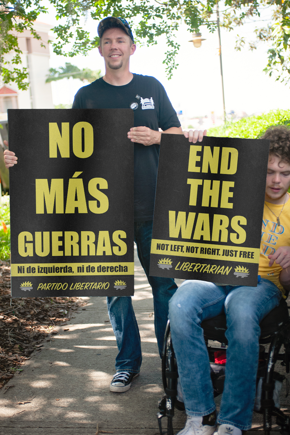 No More Wars - Espanol - Profits for Protests Adult Sign (24" x 36")