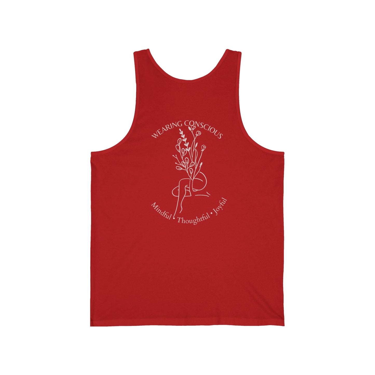Two-Sided Mindful Thoughtful Joyful Athletic Tank - Unisex Fit
