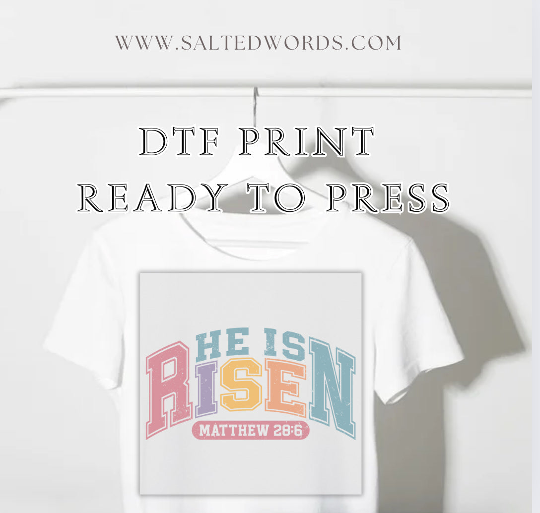 He is Risen DTF print