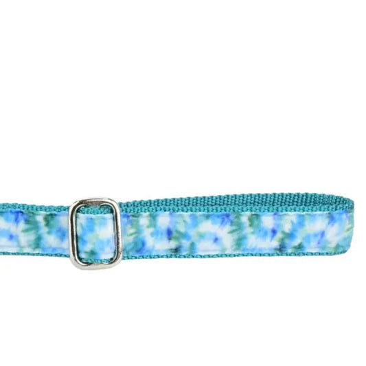 Teal Tie-Dye Velvet Dog Leash 2 Hounds Design