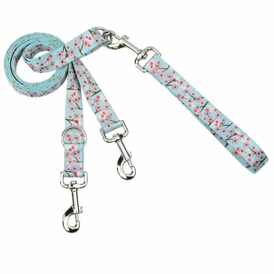 Cherry Blossoms Double Connection Leashes – EarthStyle 2 Hounds Design