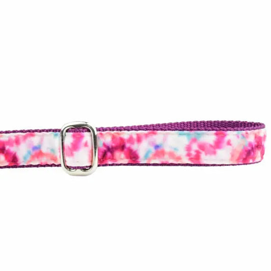 Pink Tie-Dye Velvet Dog Leash 2 Hounds Design