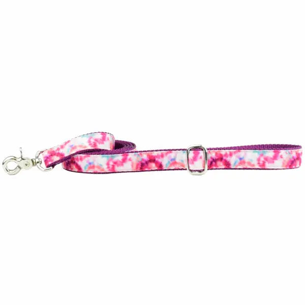 Pink Tie-Dye Velvet Dog Leash 2 Hounds Design