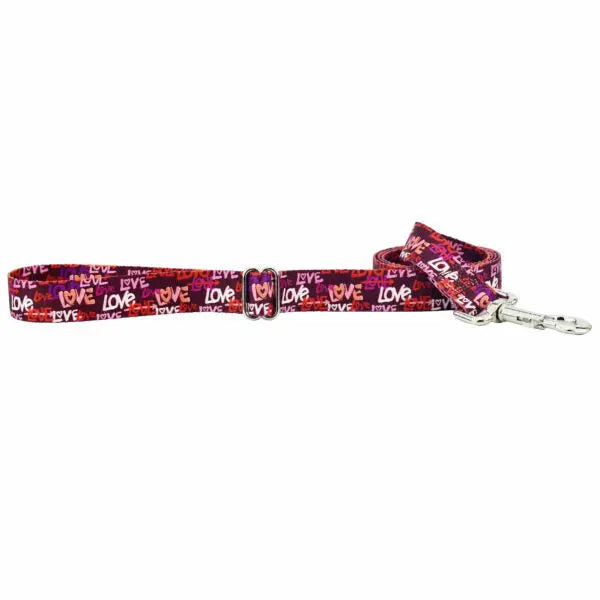 Love Graffiti Red Dog Leash – EarthStyle 2 Hounds Design