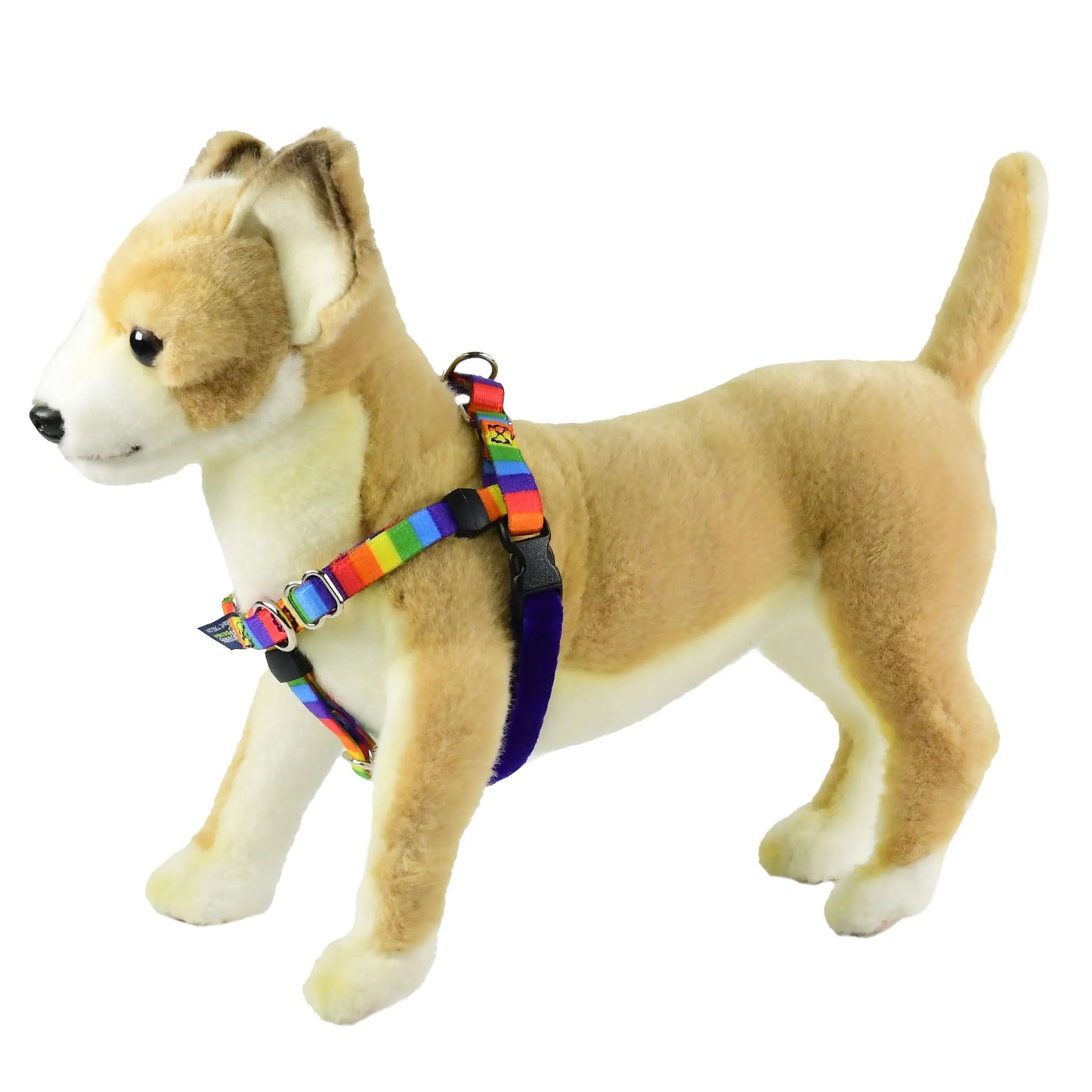 XXSmall Rainbow Stripe Freedom No-Pull Harness 13"-16" Chest 2 Hounds Design
