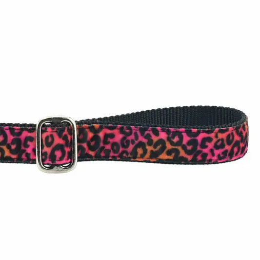 Wild Kitty Pink Velvet Dog Leash 2 Hounds Design