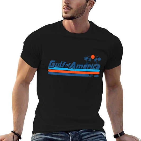 Gulf of USA America Est 2025 Retro Vintage Beach Mens Women Heathered Texture T-Shirt