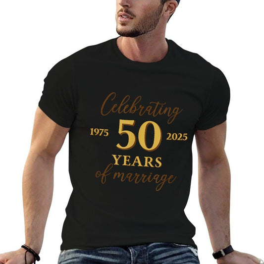 Funny 50 Years of Marriage 1975 50th Wedding Anniversary Summer-ready Fabric T-Shirt