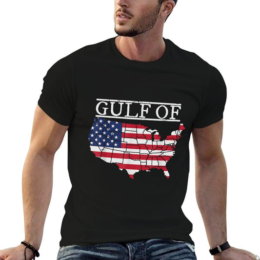 Gulf of USA America Funny USA Flag Vintage-inspired T-Shirt