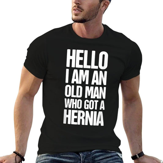 Hello Funny Hernia Surgery Present - Hernia Easy-care T-Shirt
