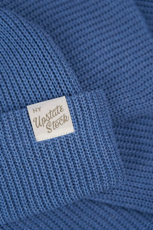 Cerulean Blue Recycled Cotton Watchcap UPSTATE STOCK