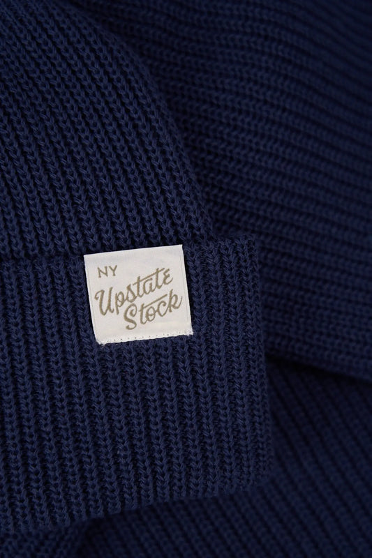 Navy Upcycled Cotton Watchcap UPSTATE STOCK