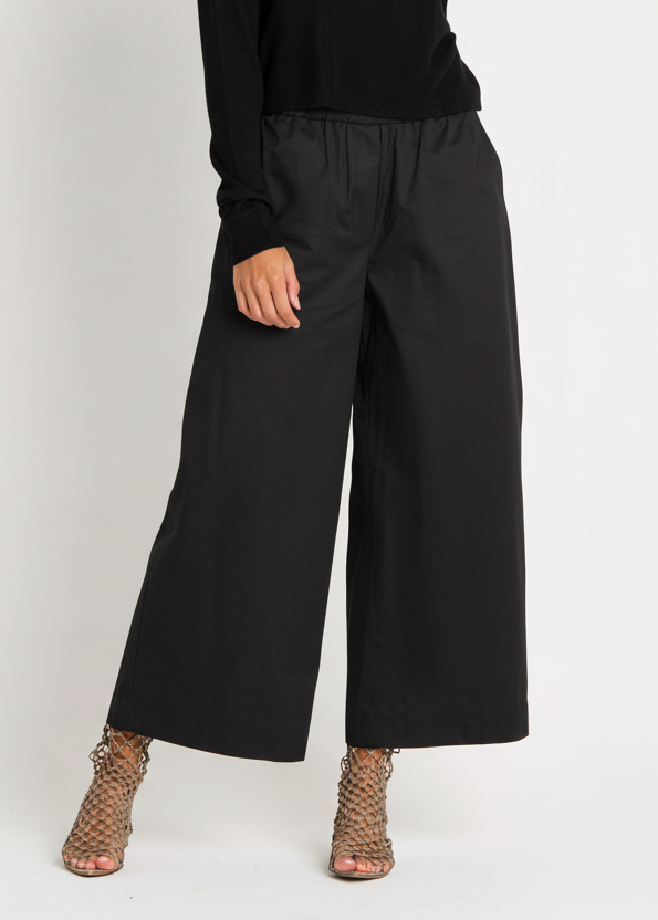 Cotton Flood Pants - Black