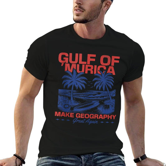 Gulf of USA American Gulf of Murica Patriotic Beach Tank Top Lightweight T-Shirt
