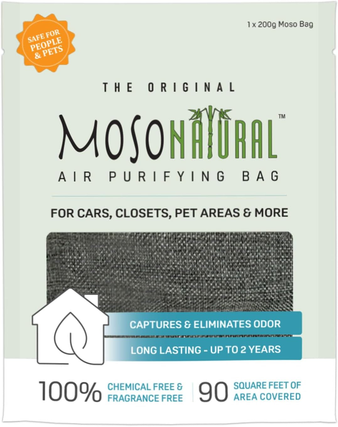 šæ Moso Natural Bamboo Charcoal Air Purifying Bag ā Odor Eliminator & Closet Deodorizer