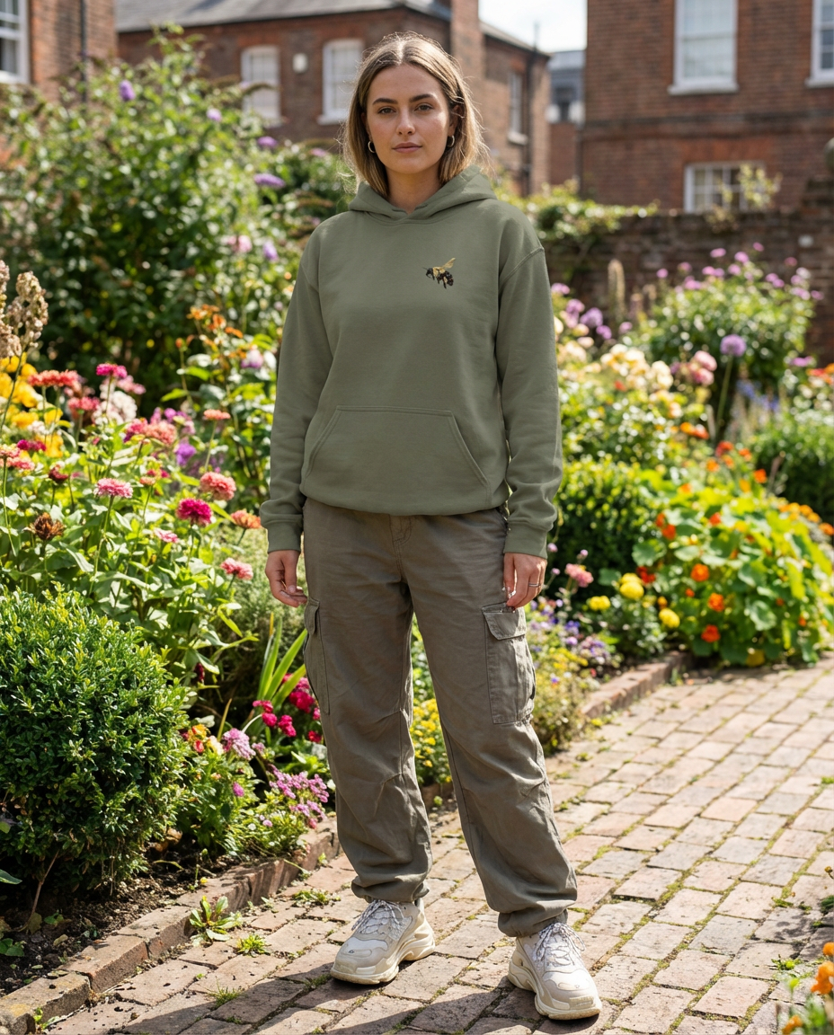 Bee and Butterfly Habitat Fund, Moss Apparel Hoodie