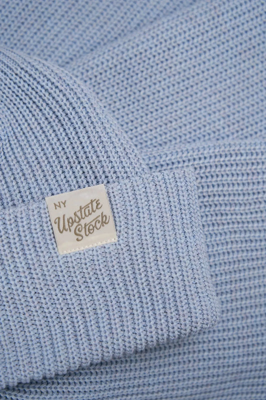 Celestial Blue Fine Gauge Upcycled Cotton Watchcap UPSTATE STOCK