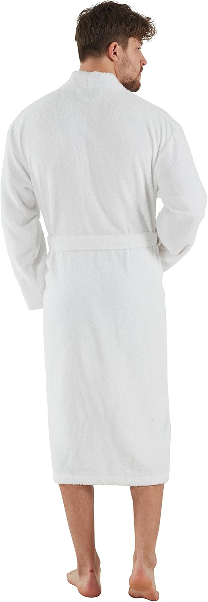Bagno Milano Men’s 100% Organic Turkish Cotton Terry Bathrobe – Certified Soft, Absorbent, Kimono-Style Robe for Spa & Lounge