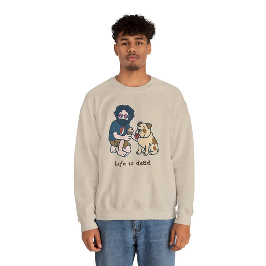 Jerry and Frank Are Sharin' | Life is dead.® Crewneck | Grateful Dead
