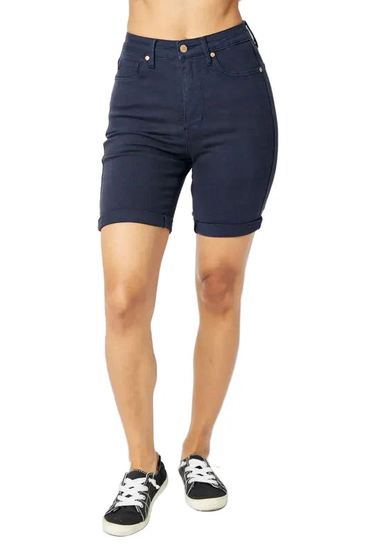 Judy Blue Full Size High Waist Tummy Control Bermuda Shorts