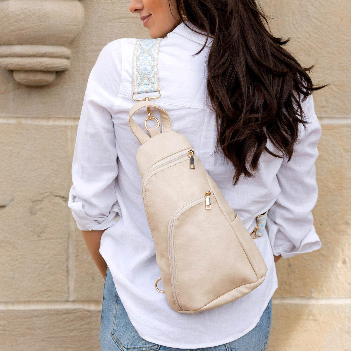 Evie Vegan Leather Crossbody Sling Bag