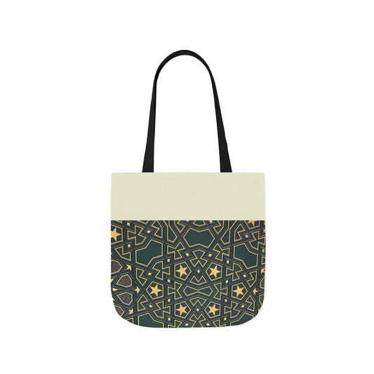 Masjid Al Haram Door Canvas Tote Bag, 2-Color Straps