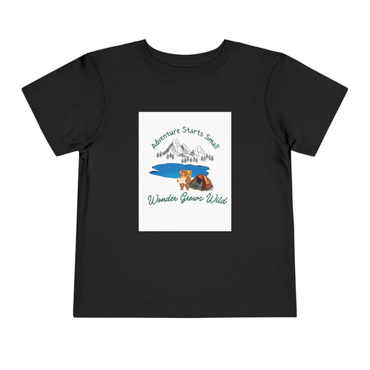 "Adventure Starts Small" Woodland Camper Graphic - Toddler Tee