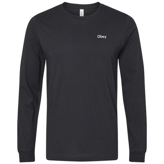 Unisex Jersey Long Sleeve Tee - "Obey"