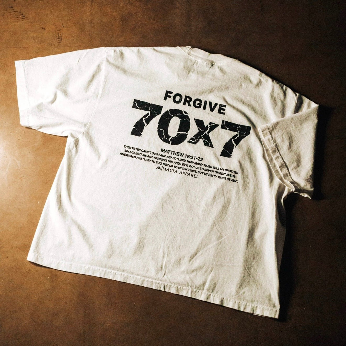 70x7 Drop Shoulder Tee (Super Oversized) - White