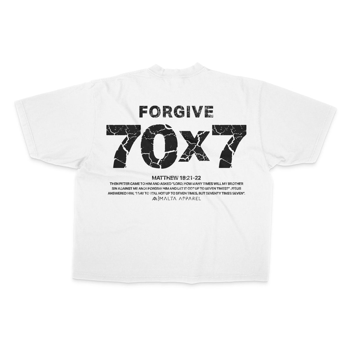 70x7 Drop Shoulder Tee (Super Oversized) - White