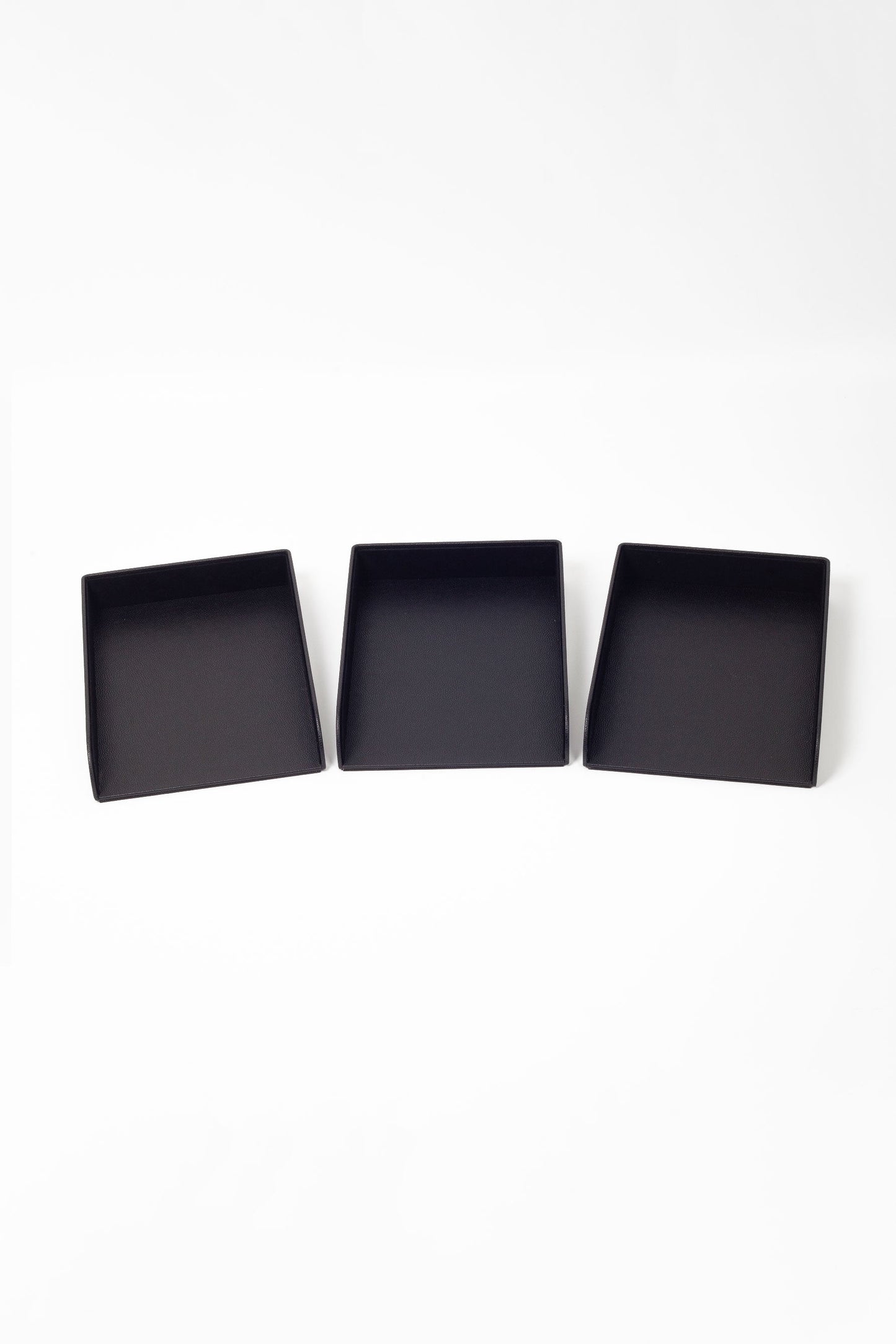 Felix Leather Document Rack Black Triple