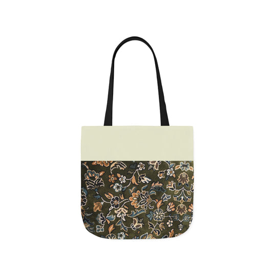 Rawdah Canvas Tote Bag, 3-Color Straps